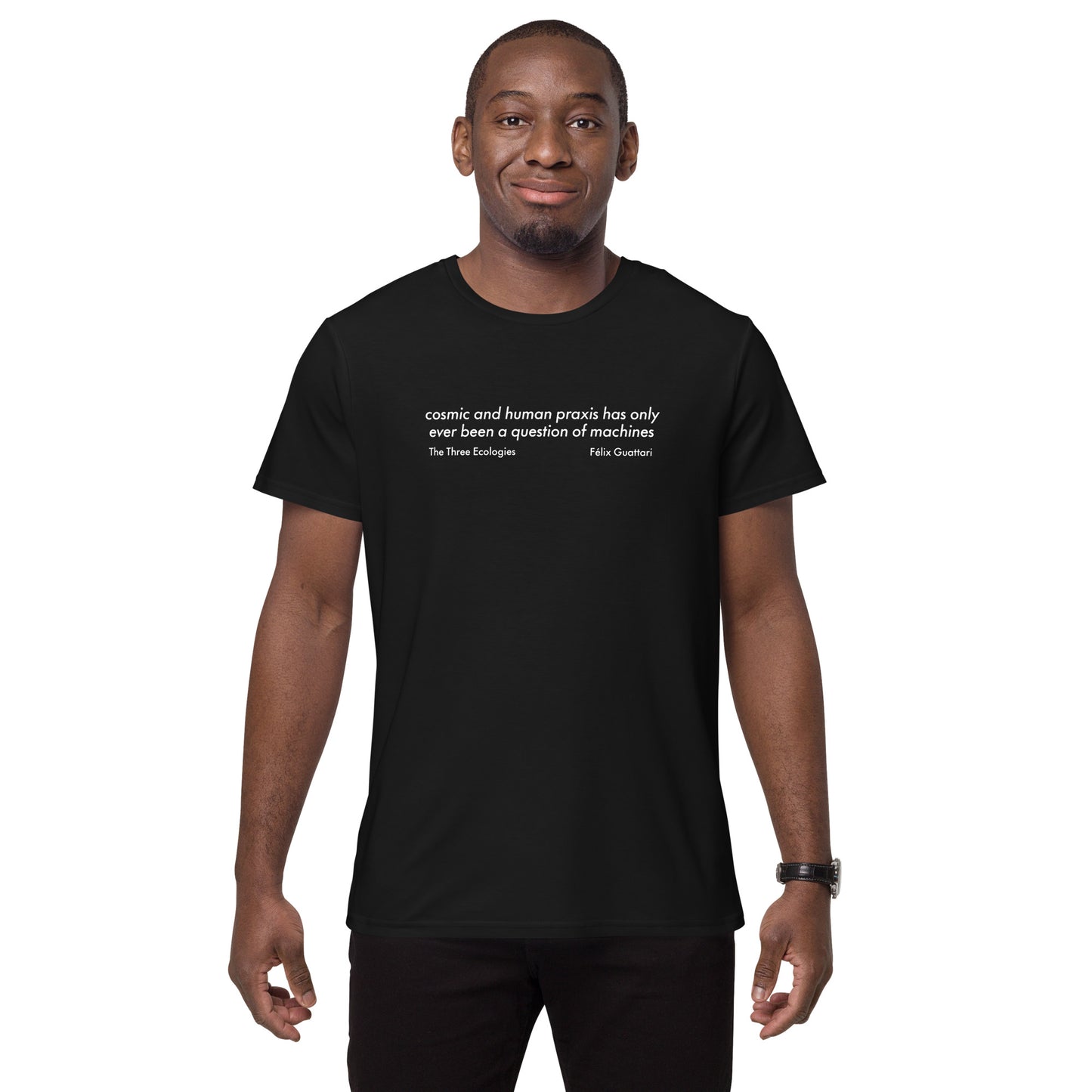 Question of Machines Black premium cotton t-shirt