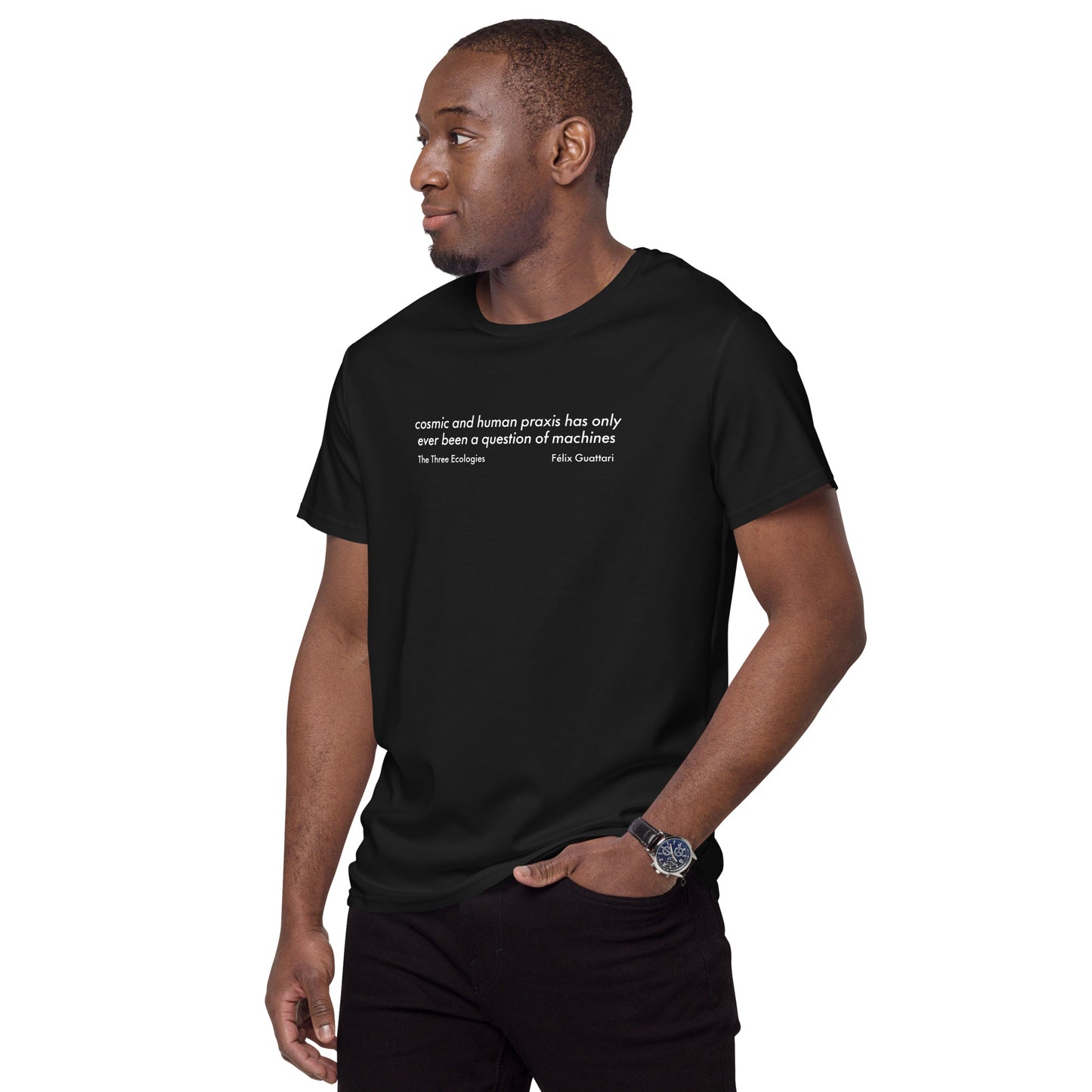 Question of Machines Black premium cotton t-shirt